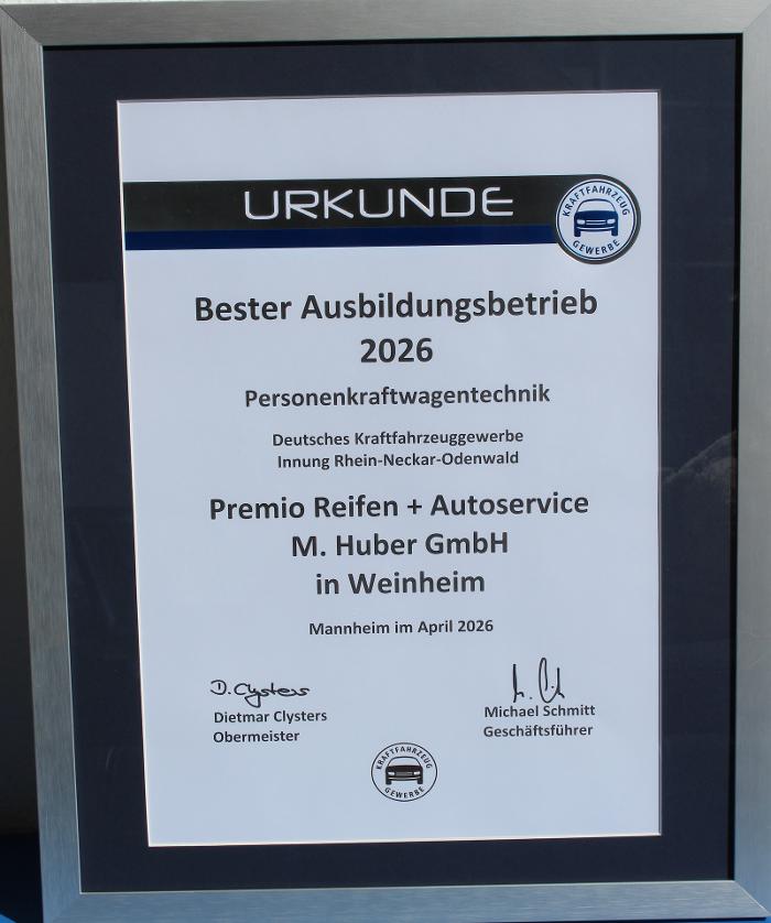 Premio Reifen + Autoservice M. Huber GmbH, Freiburger Straße in Weinheim