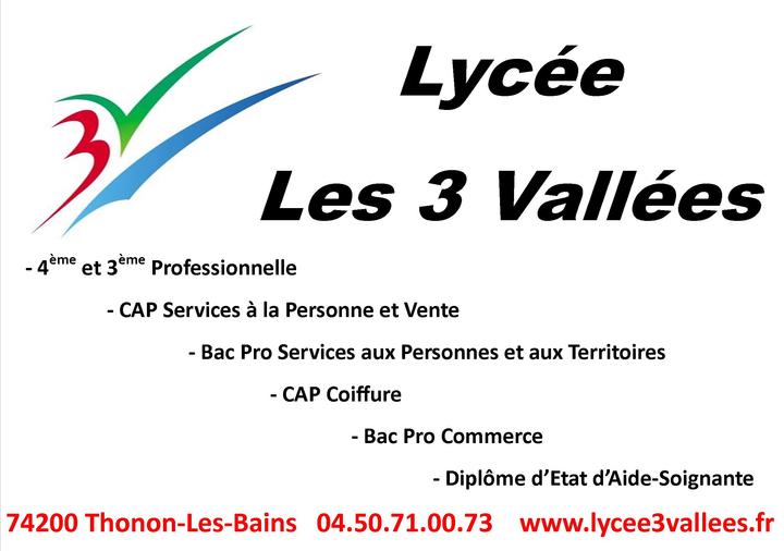Lycée professionnel privé les trois Vallées lycée général et technologique privé