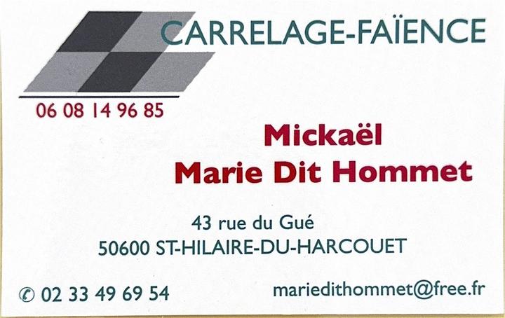 Marie Dit Hommet Mickaël négoce de matériaux de construction