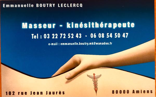 Boutry Leclercq Emmanuelle kiné, masseur kinésithérapeute