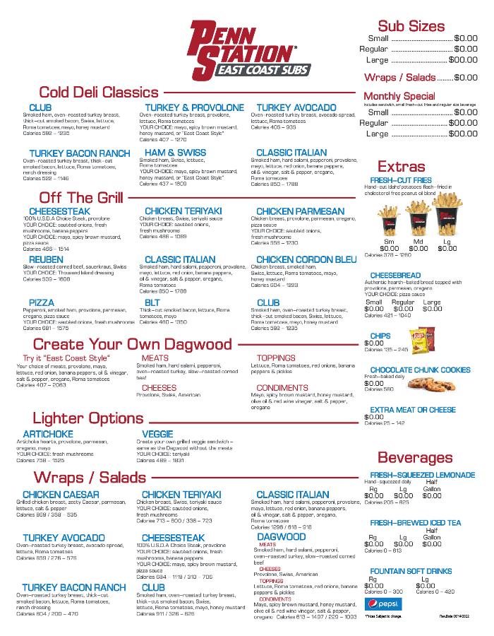 Penn Station East Coast Subs Image