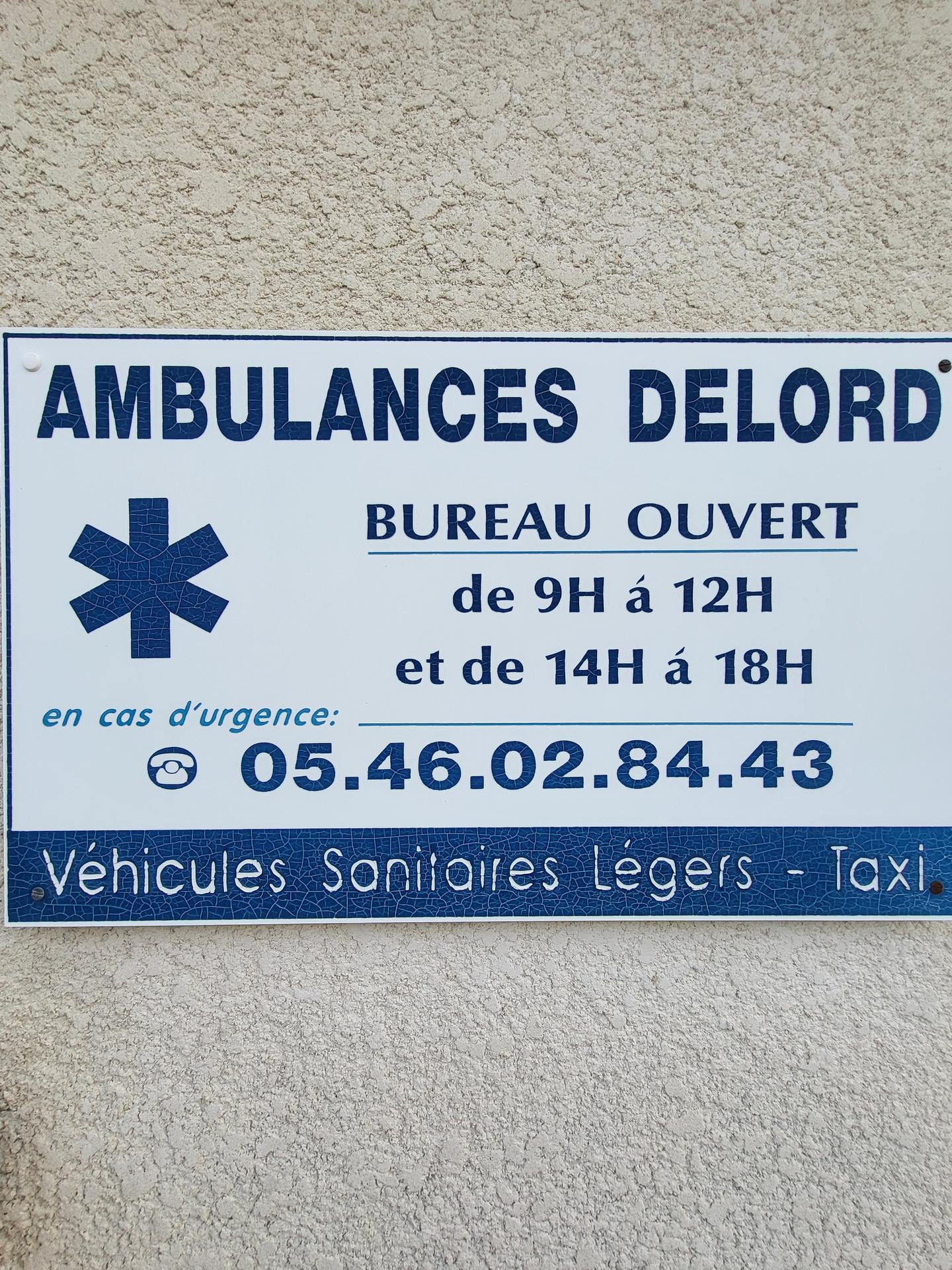 Sarl Ambulances Delord urgences médicales
