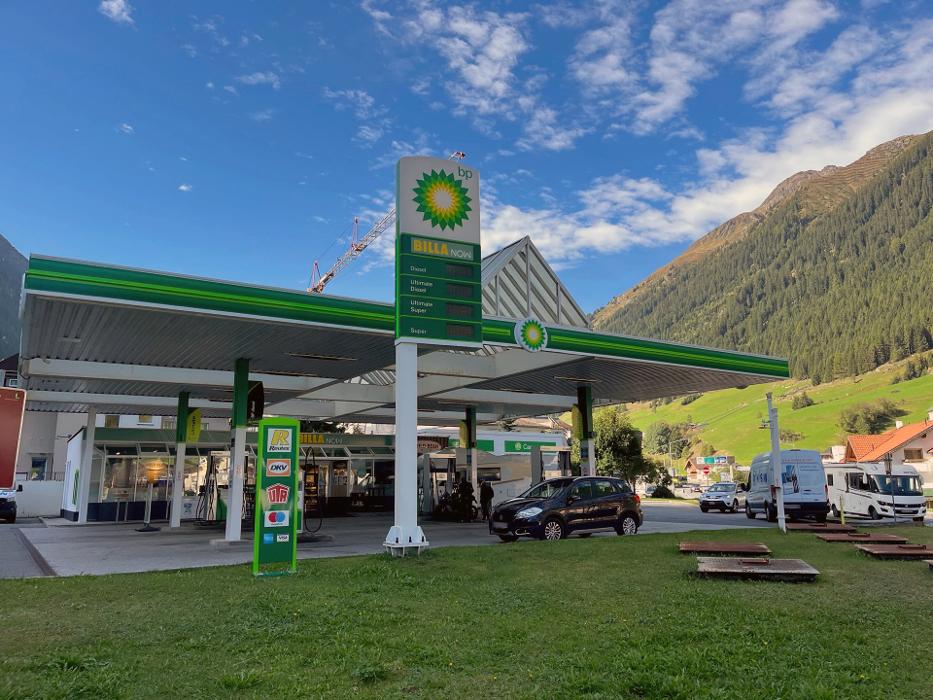 bp, Silvretta Straße in Ischgl