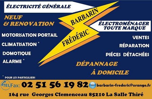 Barbarin Frédéric dépannage d'électroménager