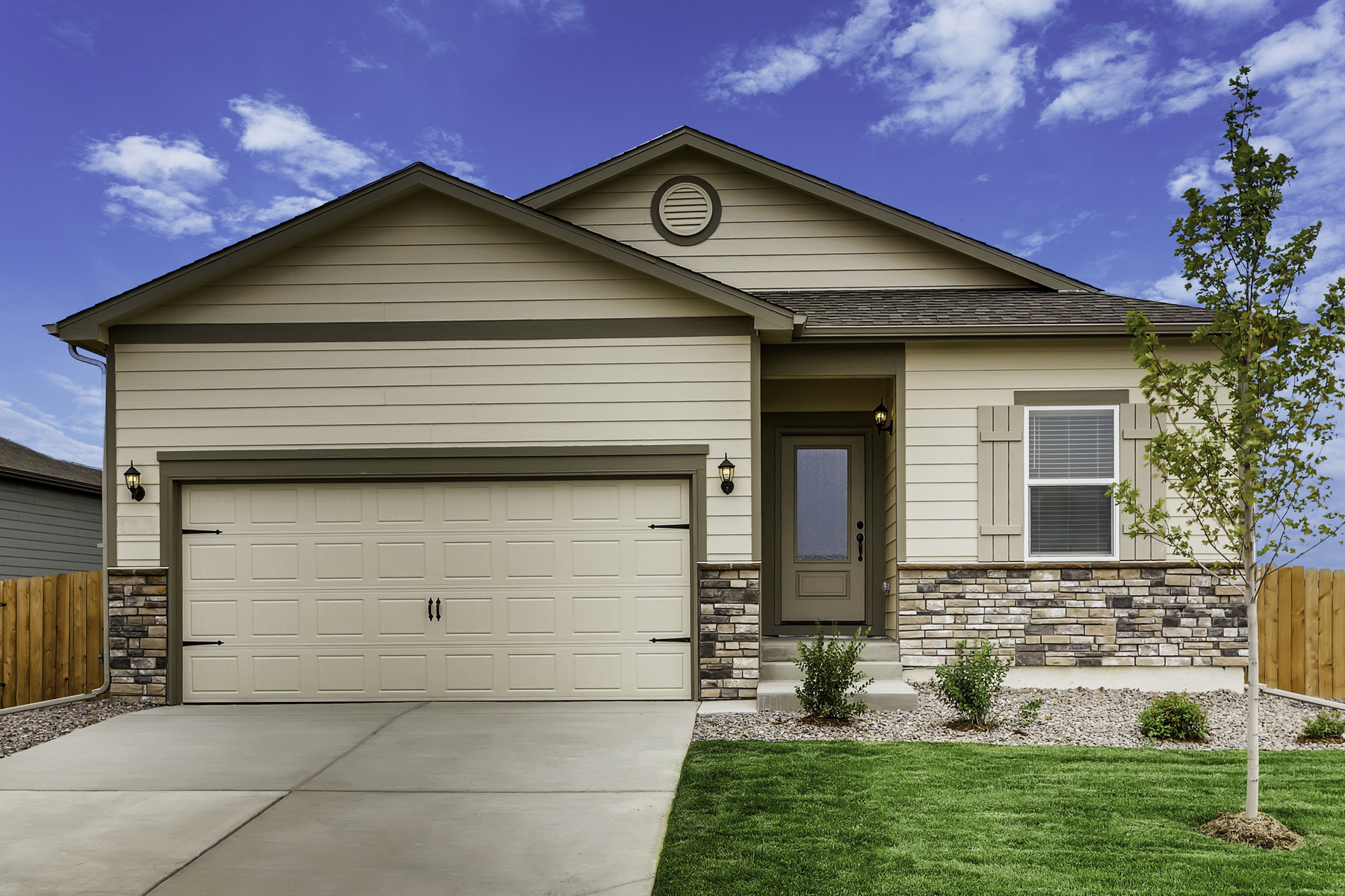 Stone accents add charm to every home.