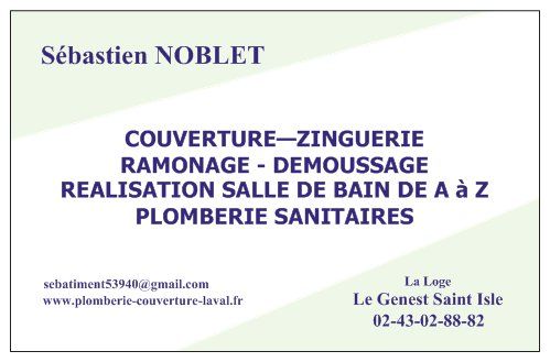 Noblet Sébastien plombier