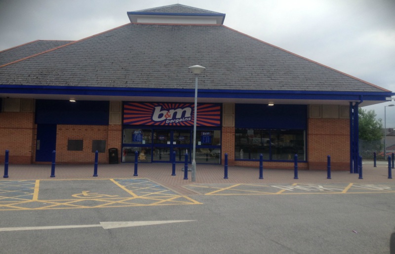 The outside of B&M Tyldesley, as the ribbon was cut on opening day