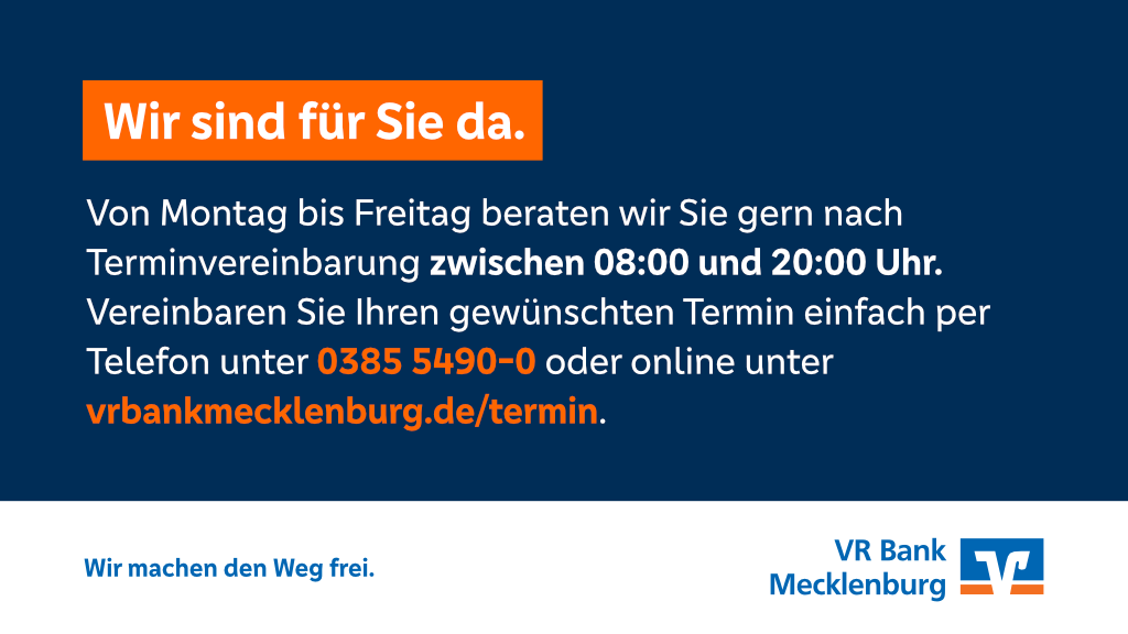 VR Bank Mecklenburg, Regionalzentrum Parchim, Blutstraße in Parchim