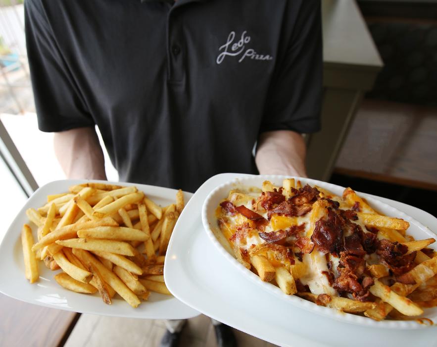 Bacon Cheese Fries and House Fries