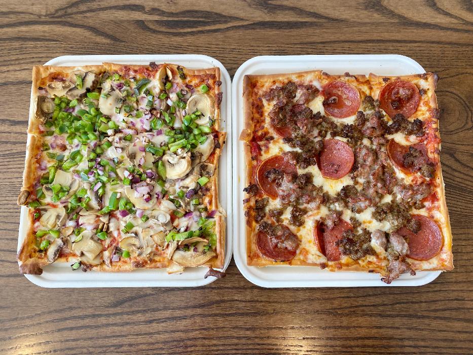 Veggie and Meatlovers Pizza