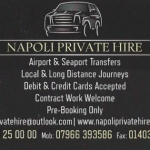 Napoli Private Hire Horsham 01403 250000