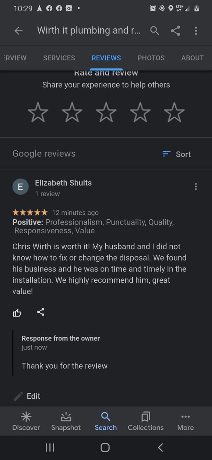 Wirth it Plumbing and Repairs LLC - Chester, VA