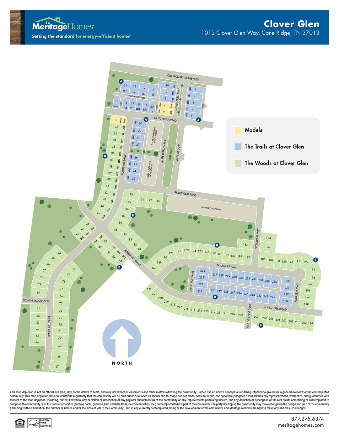 The Woods at Clover Glen by Meritage Homes Logo
