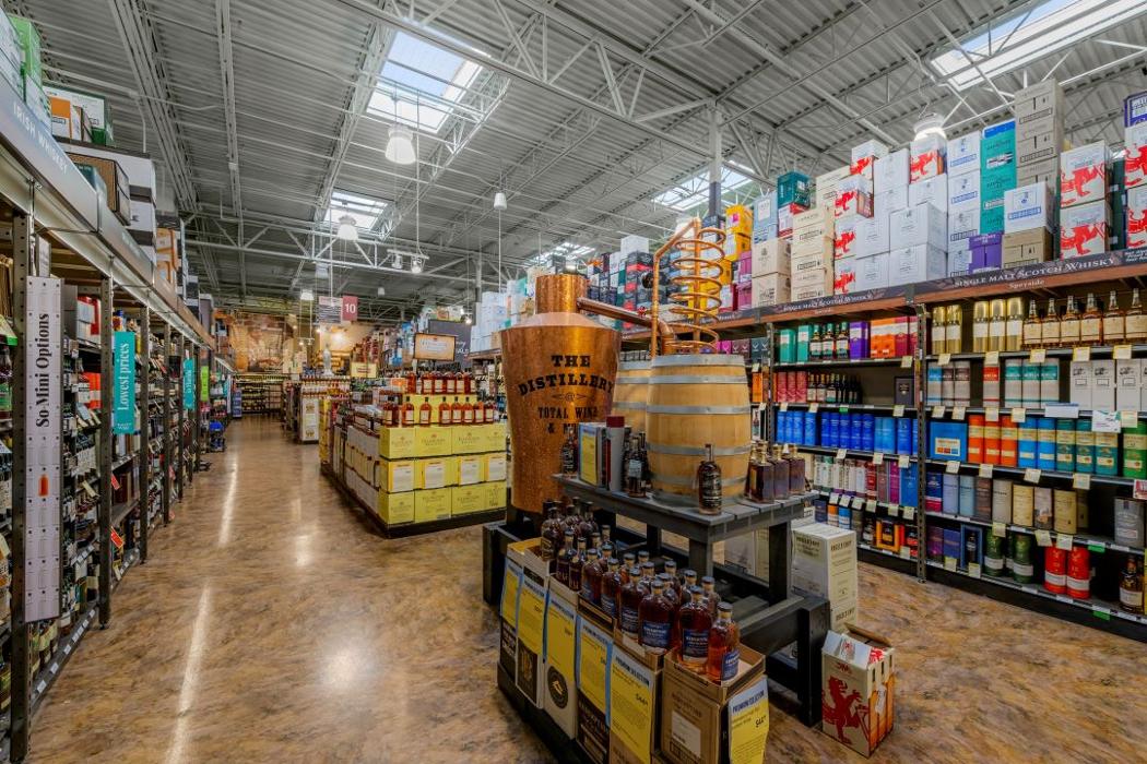 Liquor Aisle at Total Wine & More in Naples, Florida