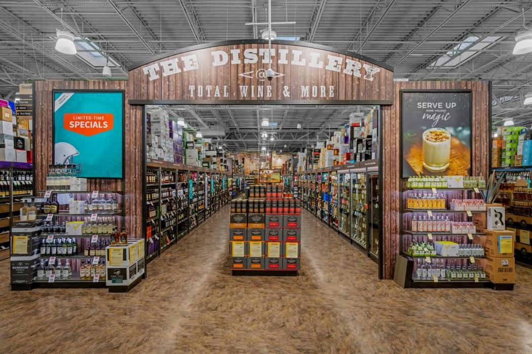 The Distillery Aisle at Total Wine & More in Naples, Florida