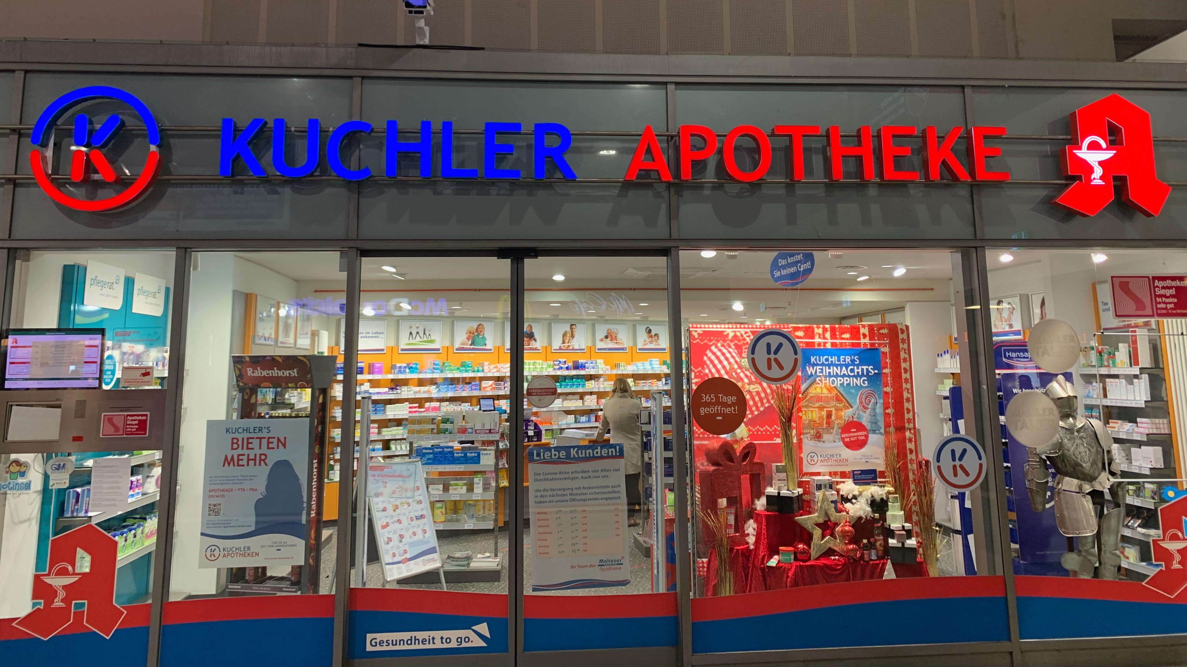 Kuchler Apotheke im Hauptbahnhof, Portsmouthplatz in Duisburg