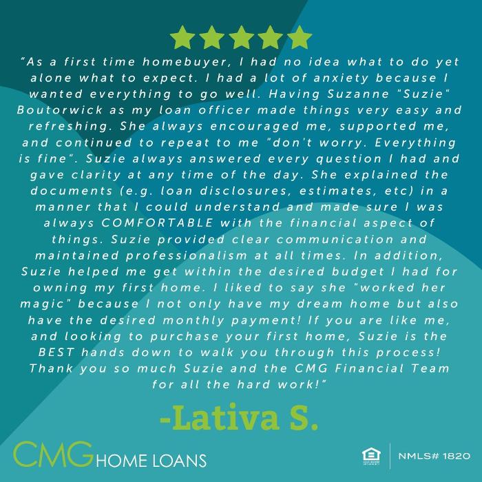 CLOSED - Suzanne Boutorwick - CMG Home Loans Mortgage Loan Officer NMLS# 455731 - Farmington, MI