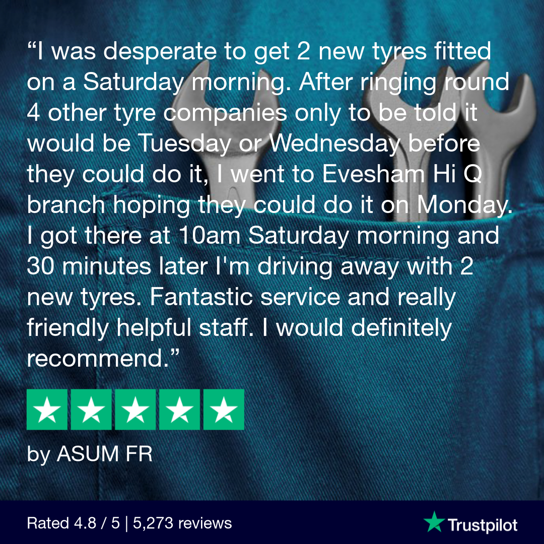 HiQ Tyres & Autocare Evesham Evesham 01386 446230