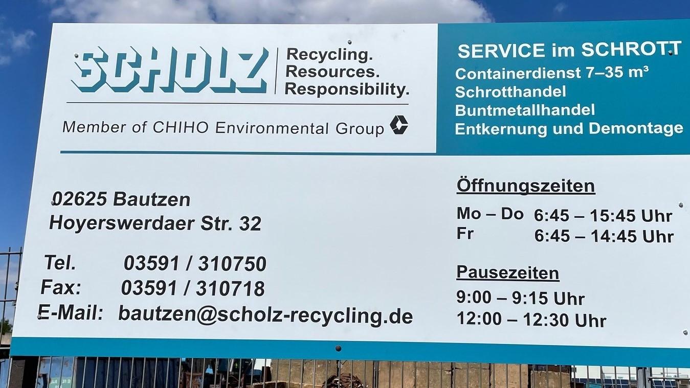 Scholz Recycling GmbH, Hoyerswerdaer Straße in Bautzen