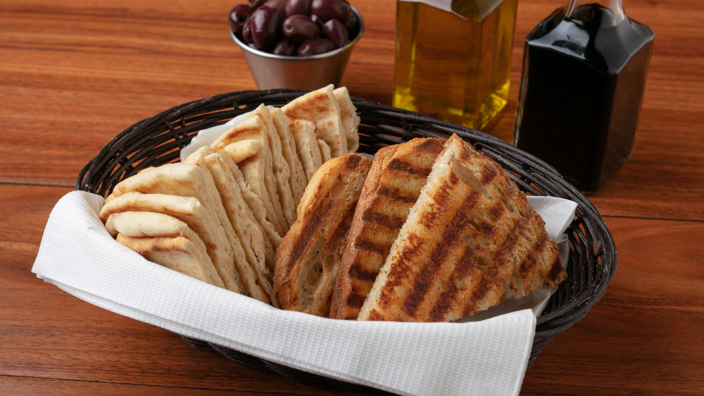 Mediterranean Bread Basket for the Table (Includes Grilled Artisan Bread or Warm Pita)