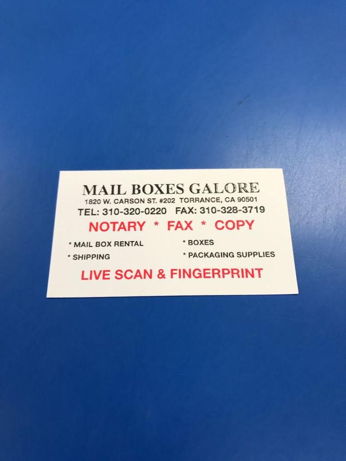 Mail Boxes Galore - Torrance, CA