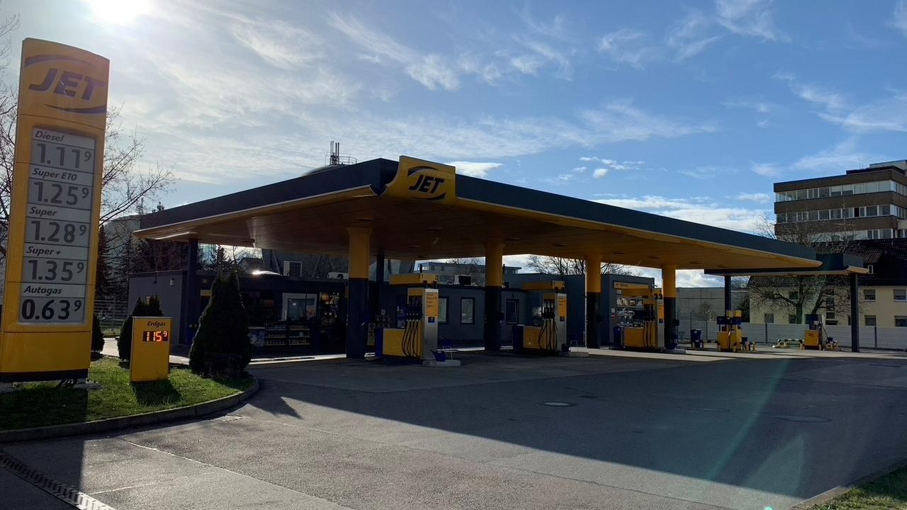 JET Tankstelle, Industriestraße in Stuttgart