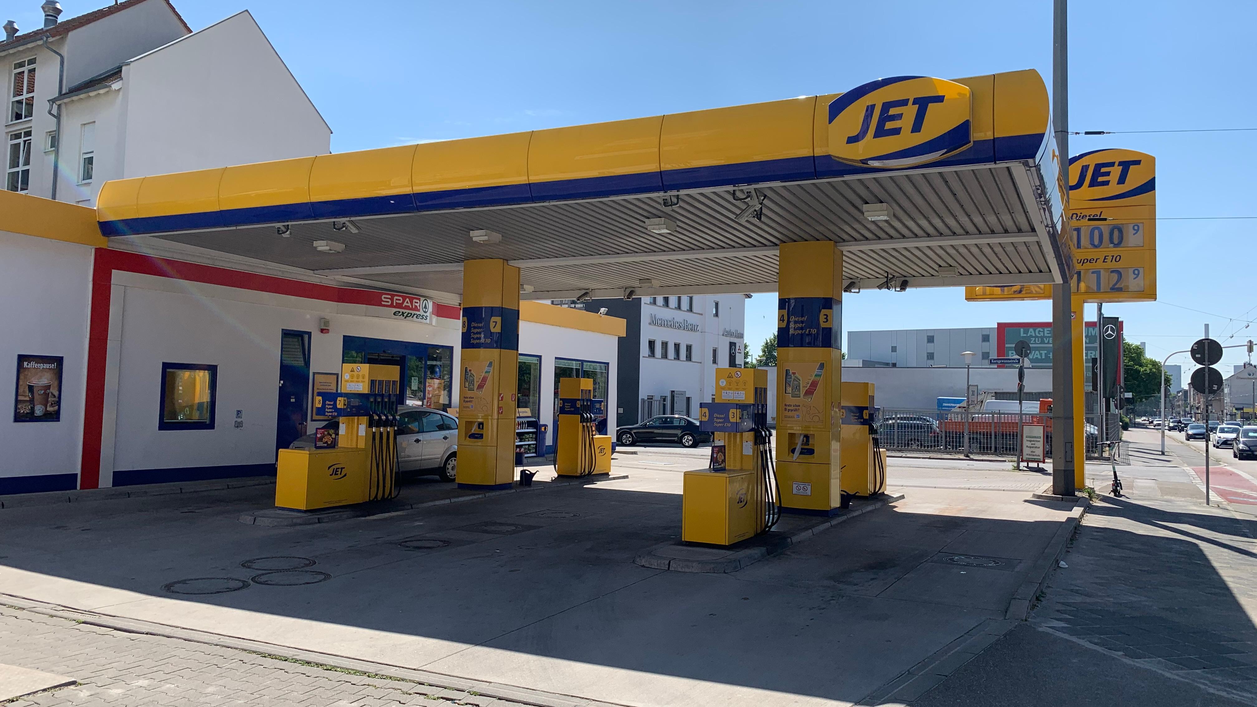 JET Tankstelle, Neckarauer Straße in Mannheim