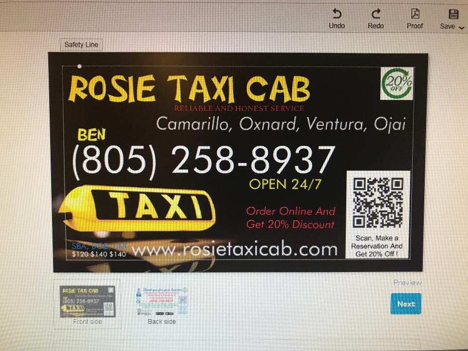 Rosie Taxi Cab - Ventura, CA