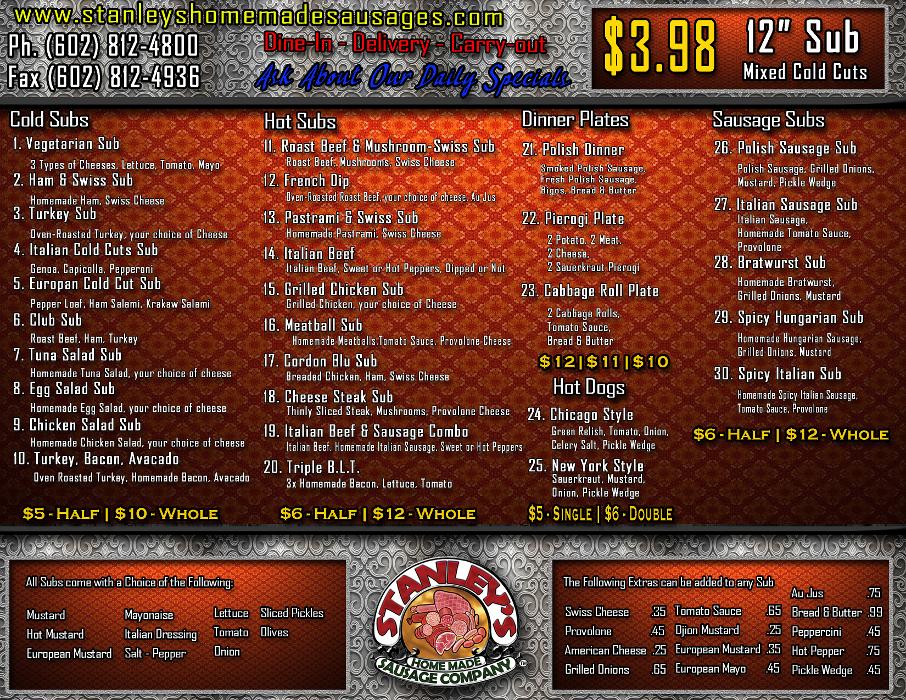 Stanley's Homemade Sausage Company Deli & Sandwich Shop - Phoenix, AZ