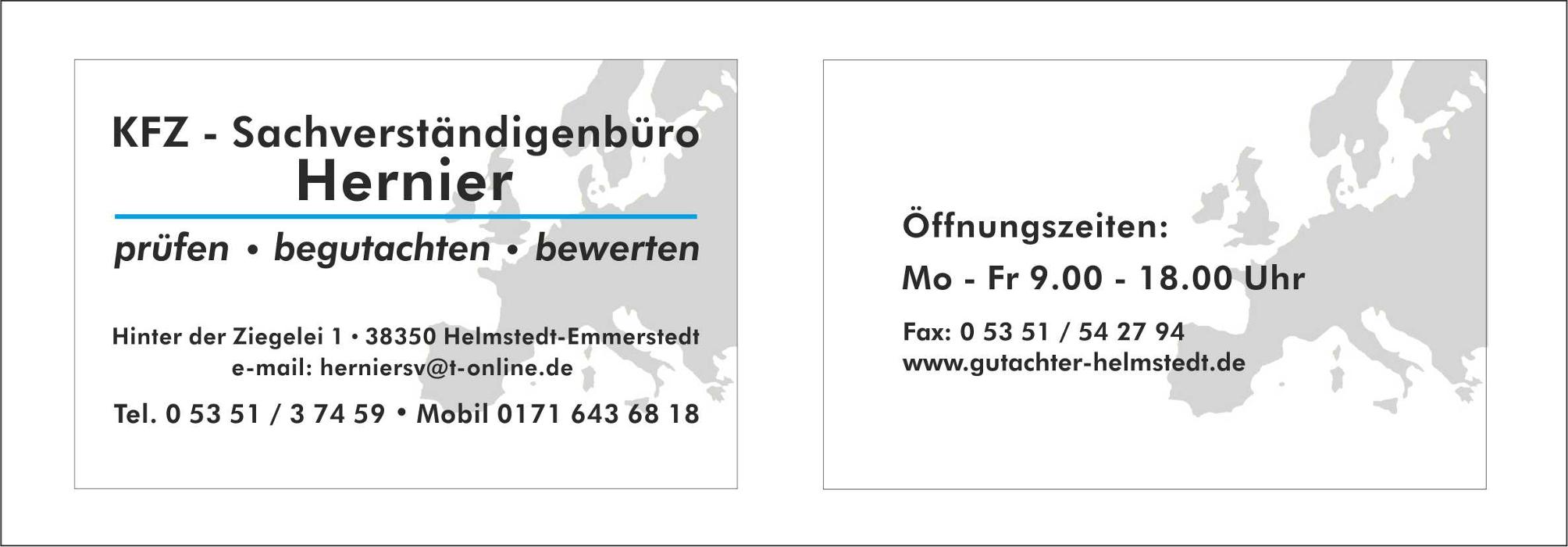KFZ-Sachverständigenbüro Hernier Inh. Torsten Hernier in Helmstedt