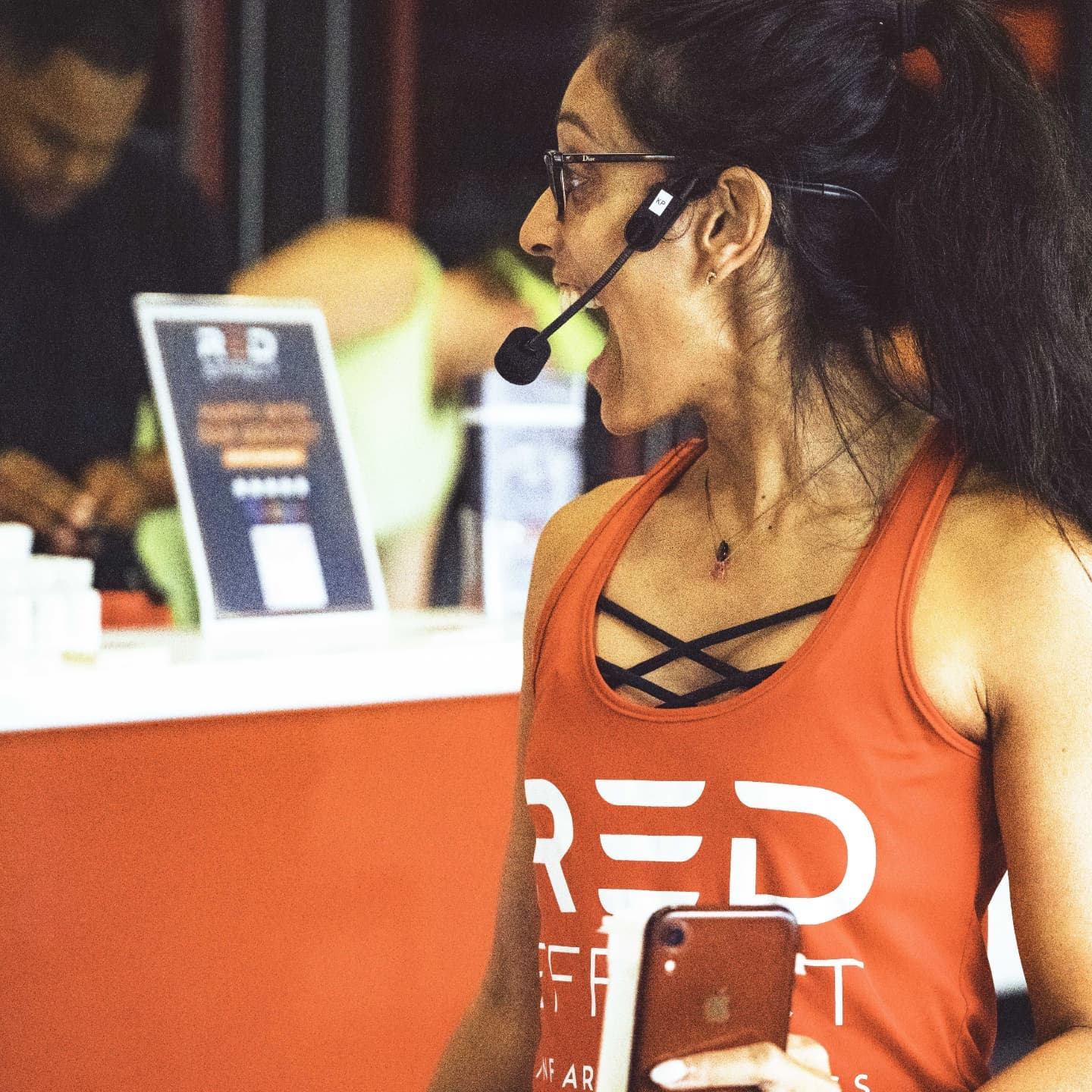 Red Effect Infrared Fitness Image