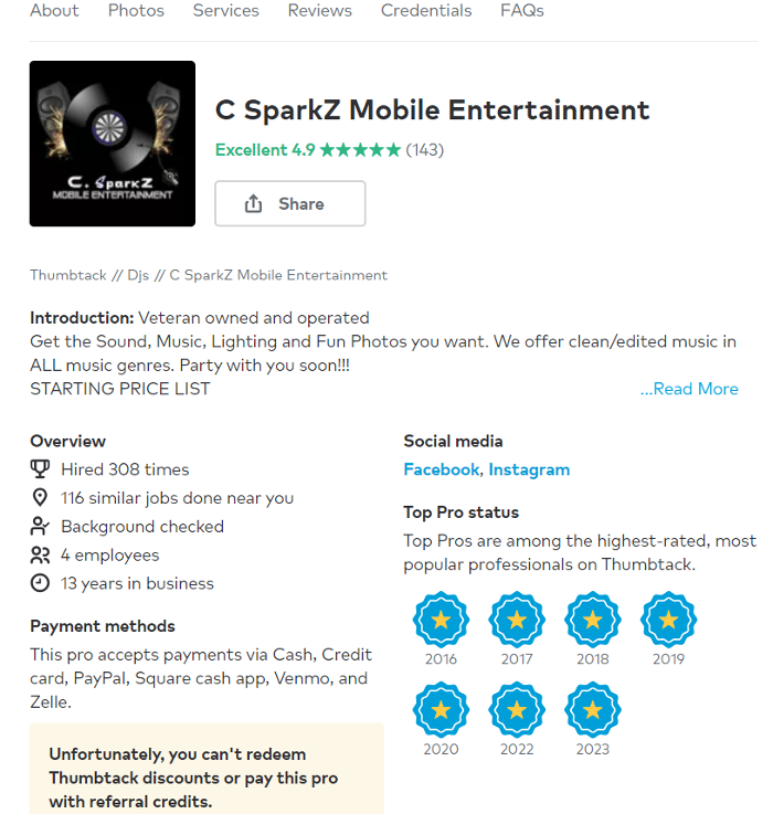 C Sparkz Mobile Entertainment Image