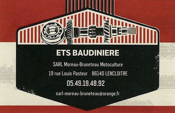 ETS BAUDINIERE tondeuse à gazon (détail)
