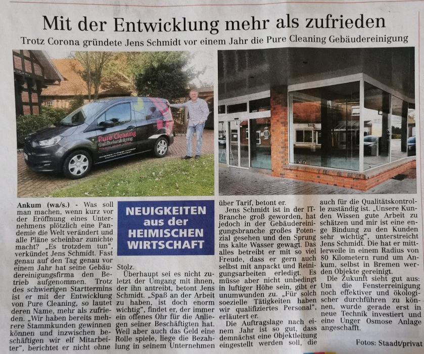 Pure Cleaning Gebäudereinigung GmbH & Co KG, Am Solarpark in Ankum