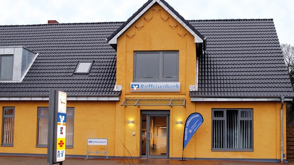 SB-Filiale Medelby, VR Bank Schleswig-Holstein Mitte eG, Niederlassung Raiffeisenbank Handewitt, Hauptstraße in Medelby