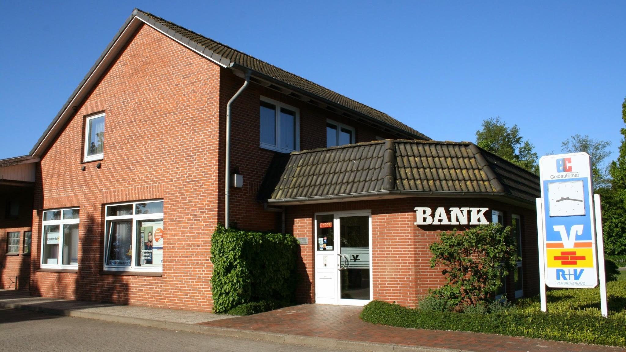 Beratungszentrum Kleinjörl, VR Bank Schleswig-Holstein Mitte eG, Niederlassung Raiffeisenbank Handewitt, Raiffeisenstraße in Süderhackstedt