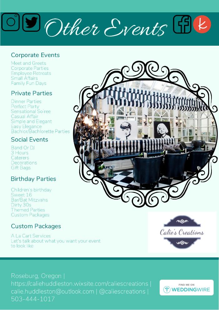 Calie's Creations Event Planning - Gaston, OR