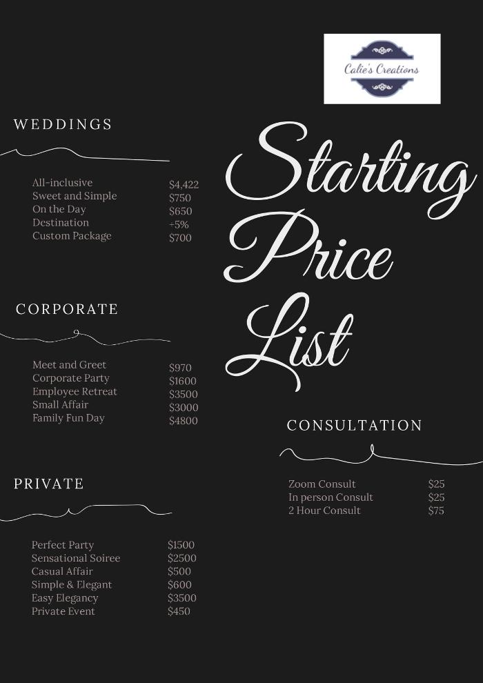 Calie's Creations Event Planning - Gaston, OR