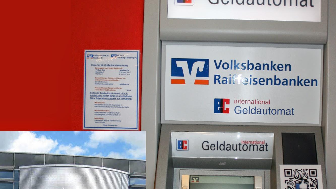 VR Bank Schleswig-Holstein Mitte eG, Geldautomat - Niederlassung Raiffeisenbank Handewitt, Scandinavian-Park in Handewitt