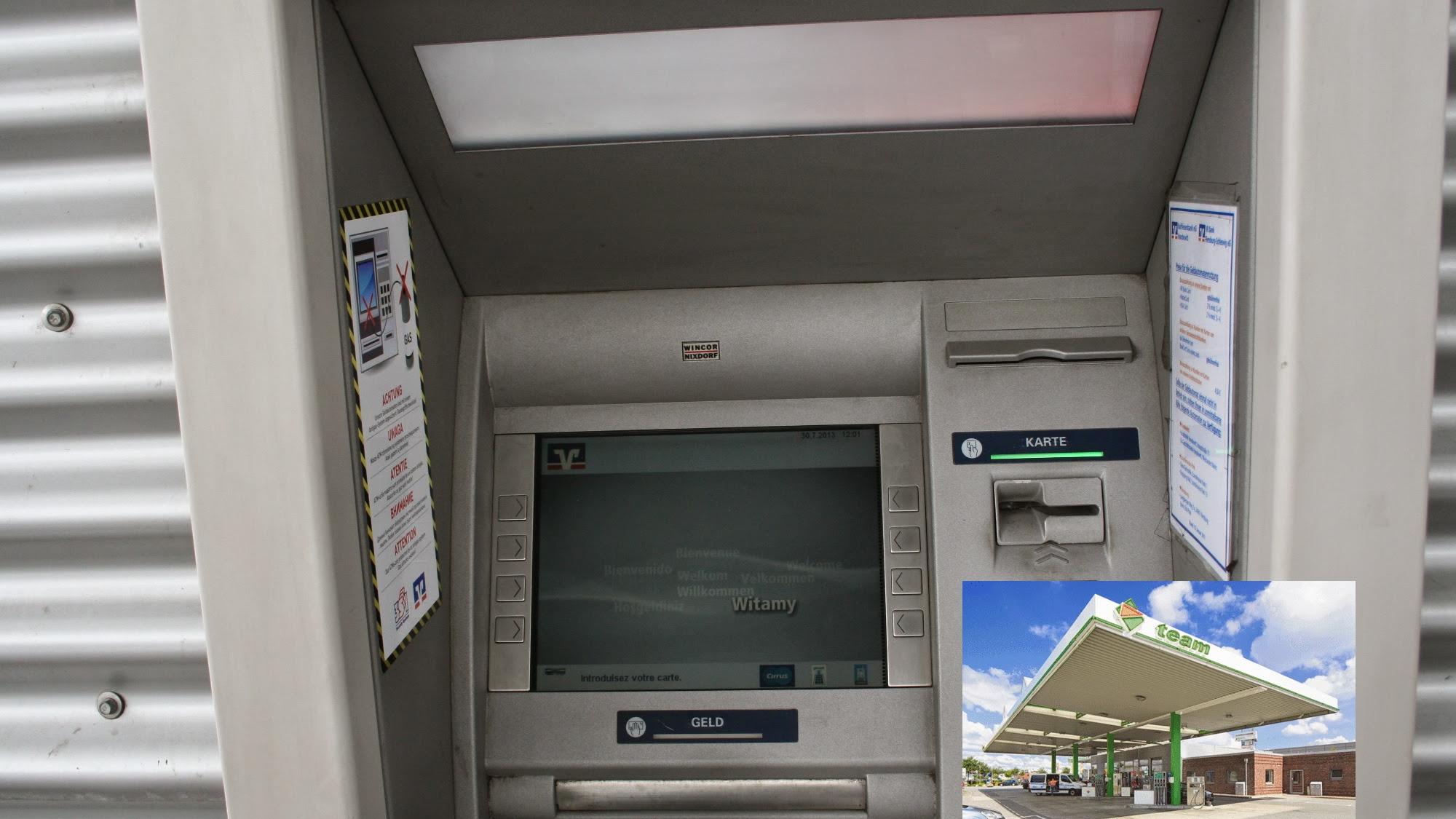 VR Bank Schleswig-Holstein Mitte eG, Geldautomat Team Scandi - Niederlassung Raiffeisenbank Handewitt, Scandinavian-Park in Handewitt