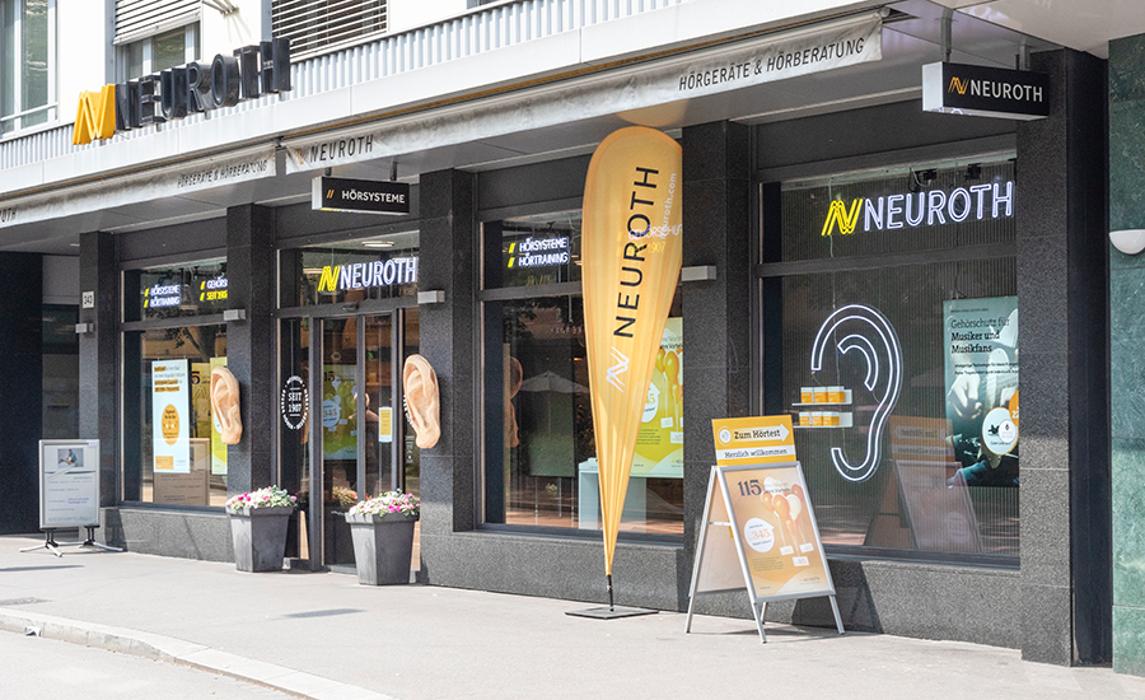 Neuroth Hörcenter AG - Hörgeräte und Gehörschutz, Schaffhauserstrasse in Zürich