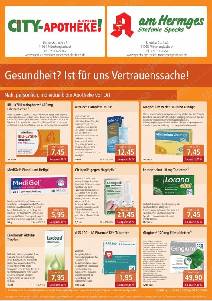 Apotheke am Hermges, Rheydter Straße in Mönchengladbach