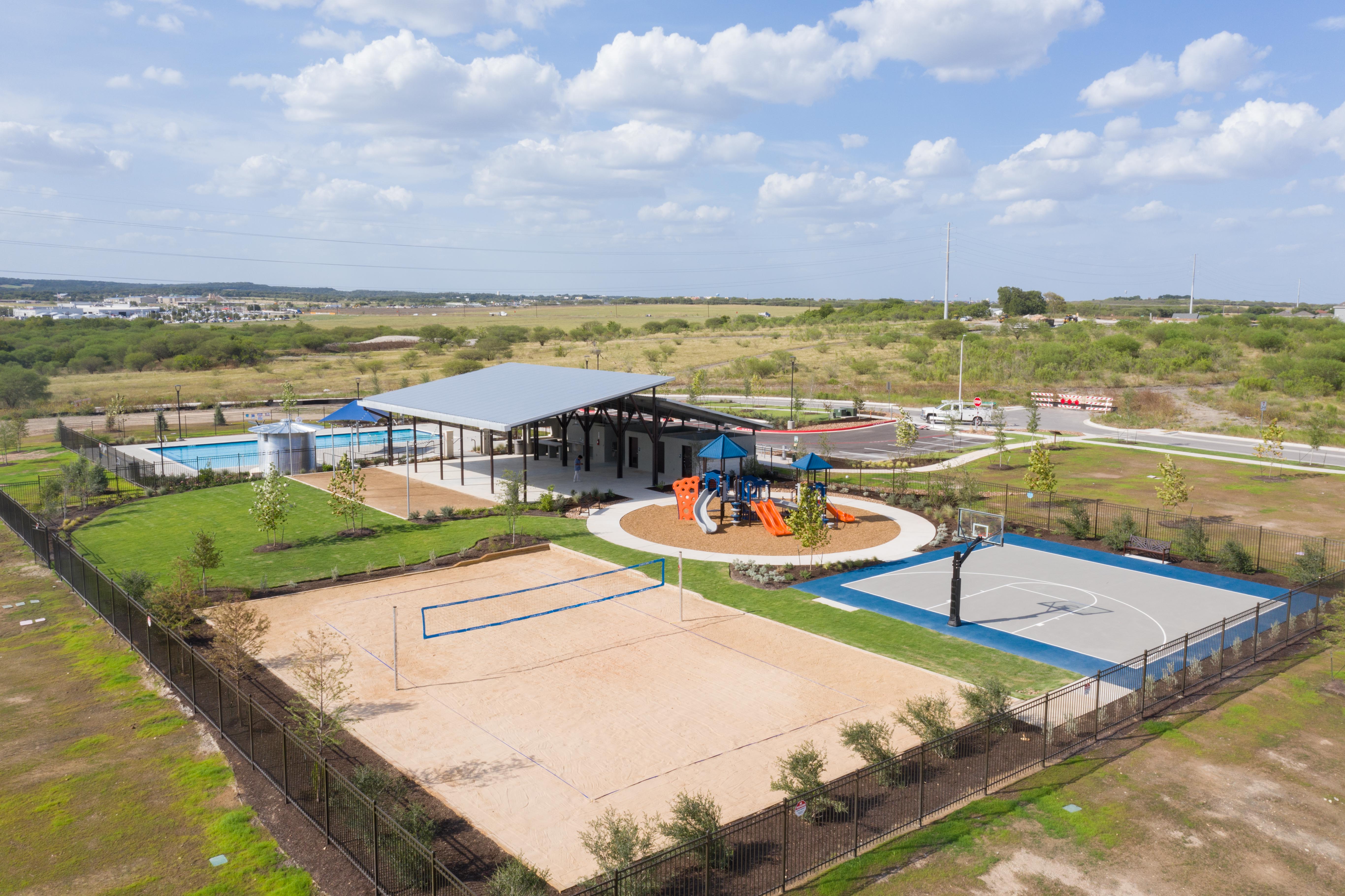 Volleyball, basketball and playground at TRACE