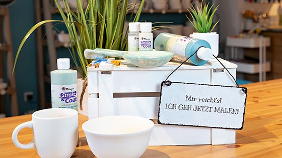 Keramik selbst bemalen - Das Malcafé, Wedemarkstraße in Wedemark