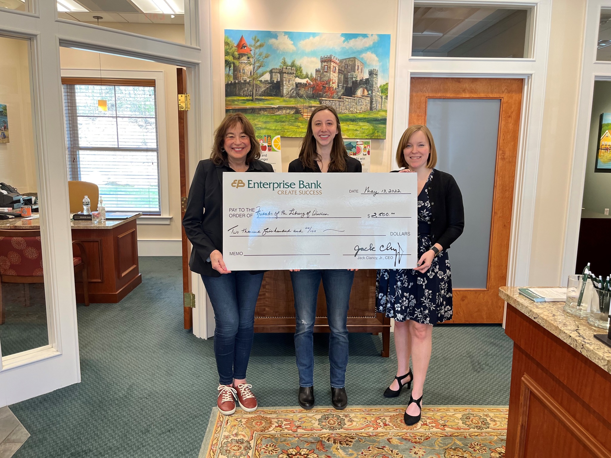 Our Windham Branch of Enterprise Bank is happy to support the Friends of the Library of Windham!