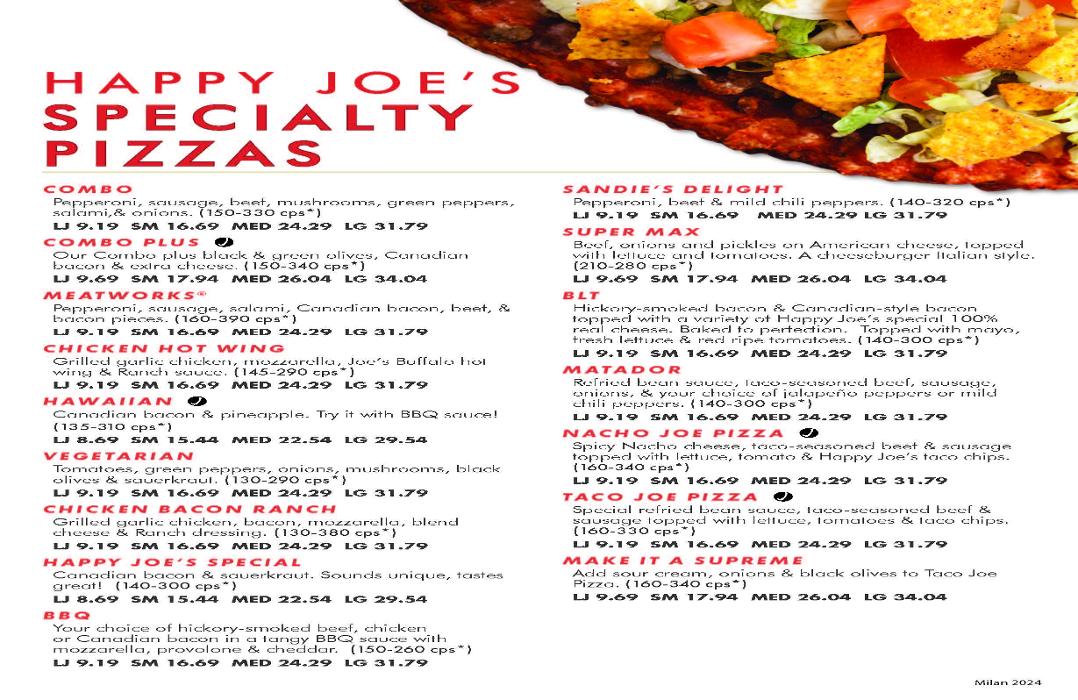 Happy Joe's PIZZAGRILLE - Milan Image