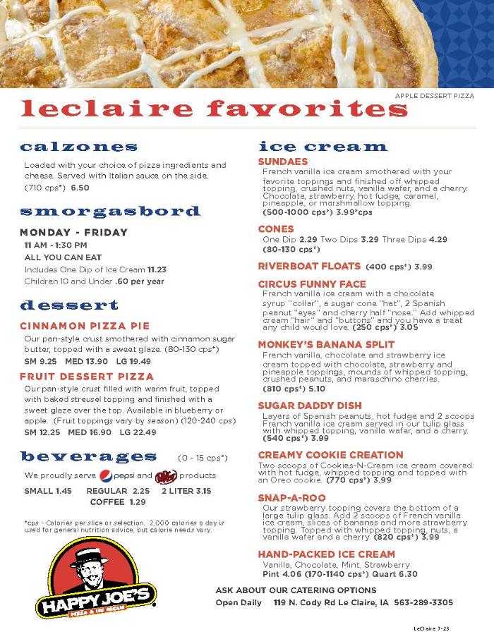Happy Joe's Pizza & Ice Cream - LeClaire - Le Claire, IA