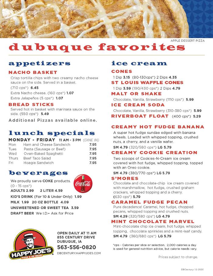 Happy Joe's Pizza & Ice Cream - Dubuque- Century Dr. Image