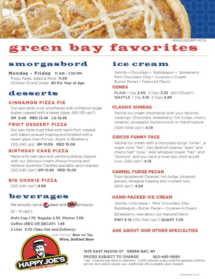 Happy Joe's Pizza & Ice Cream - Green Bay Image