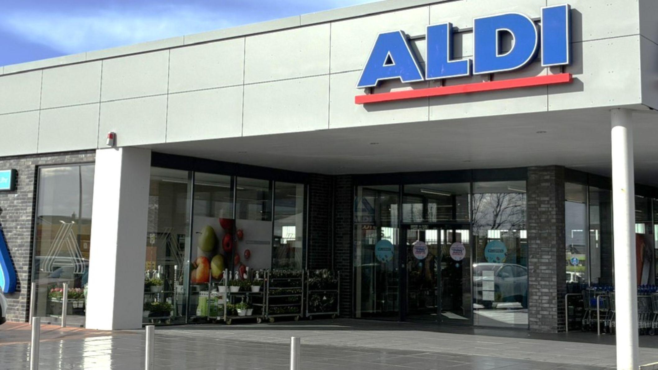ALDI Nord, Gewerbestraße in Lindhorst